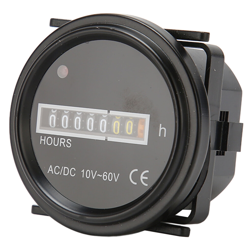 Boat Hour Meter 99999.99H, 2.4In Dia, 10-60V Ac/Dc 7671393702333