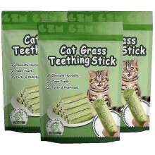 (3boxes 18pcs) Pet Cat Grass Stick Cat Grass Stick Hair Removal Ball Mild Hair Removal