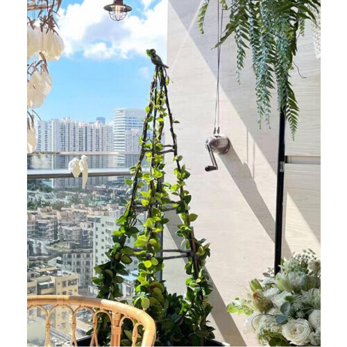 1 PC Garden Obelisk Trellis for Climbing Plants, Rustproof Metal Support with Stable Triangular Design 47.2in
