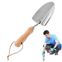 Heavy Duty Stainless Steel Garden Shovel, Ergonomic Hand Trowel with Non‑Slip Grip and Rustproof Blade