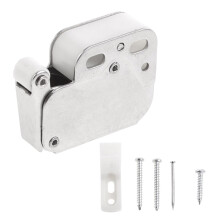 Push to Open Cabinet Latch with Spring Loaded Touch Catch, Durable Steel Nylon Lock for Caravan Cupboard