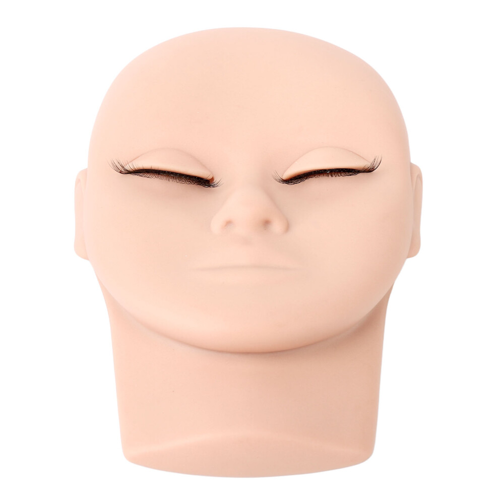 Pink Eyelash Mannequin Head with Double Layer for Lash Practice & Display