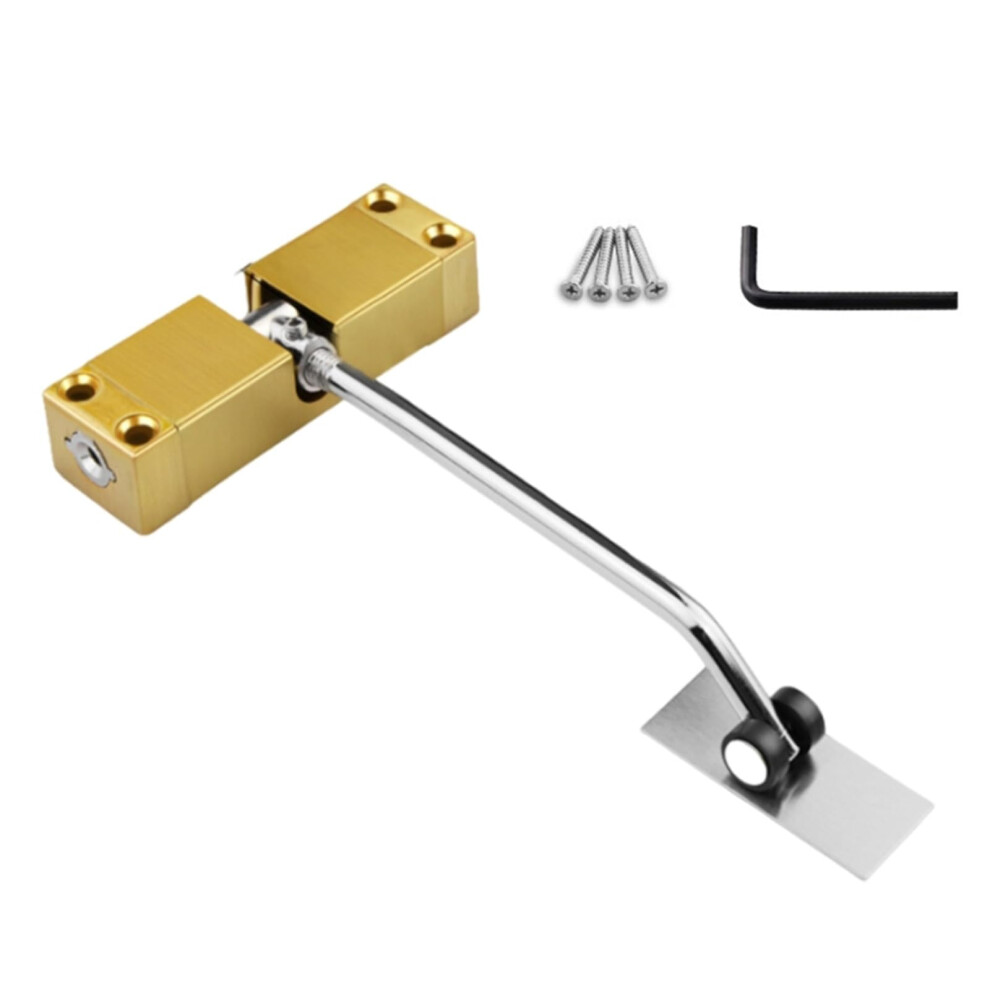 Quiet Soft Close Automatic Door Closer Adjustable Spring Tension Gold Finish For Residential And Commercial Doors 9073542057390