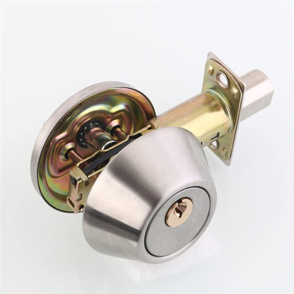 Stainless Steel Door Knob Lockset With 3 Keys, Polished Interior Lock For Bedroom Bathroom Privacy 9073542057505