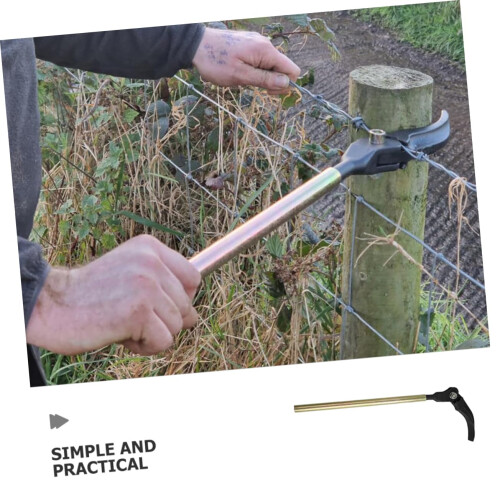 Fence Wire Stretcher Tool Heavy Duty Wire Tensioning Tool with Long Handle for Farm 2
