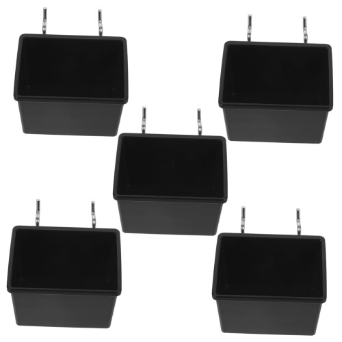 Pegboard Organizer Bins Set of 5, Quick Mount Durable Storage for Garage and Workshop Tools