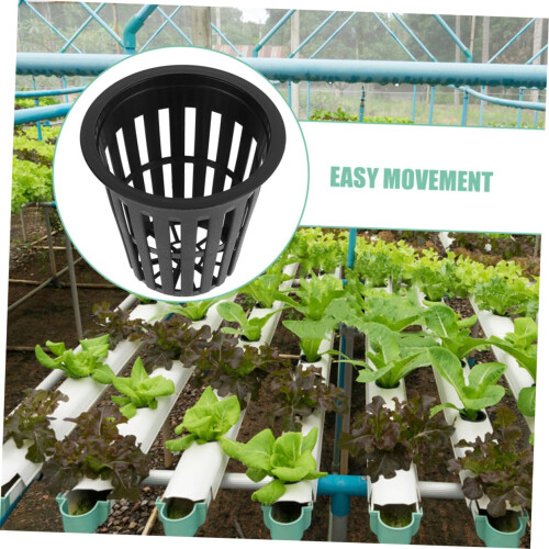 25 PCS Hydroponic Net Cups Durable Plastic Mesh Pots for  Root Aeration and Garden Growth 2