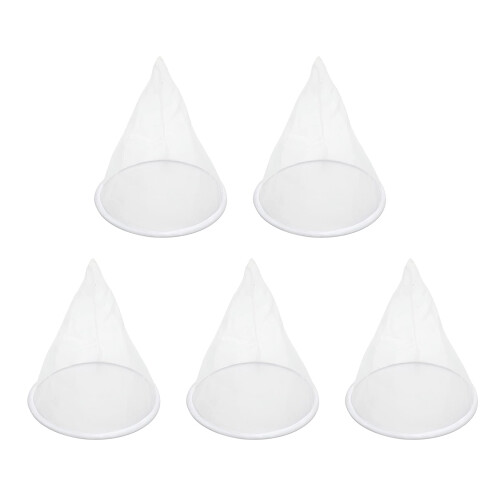 5PCS Beekeeping Equipment Nylon Cone Honey Filter Set with Reusable Mesh for Efficient Filtration