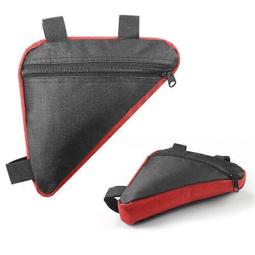 (Red) Multifunctional Mountain Bike Bag Large Capacity Front Rack Bag Tool Kit