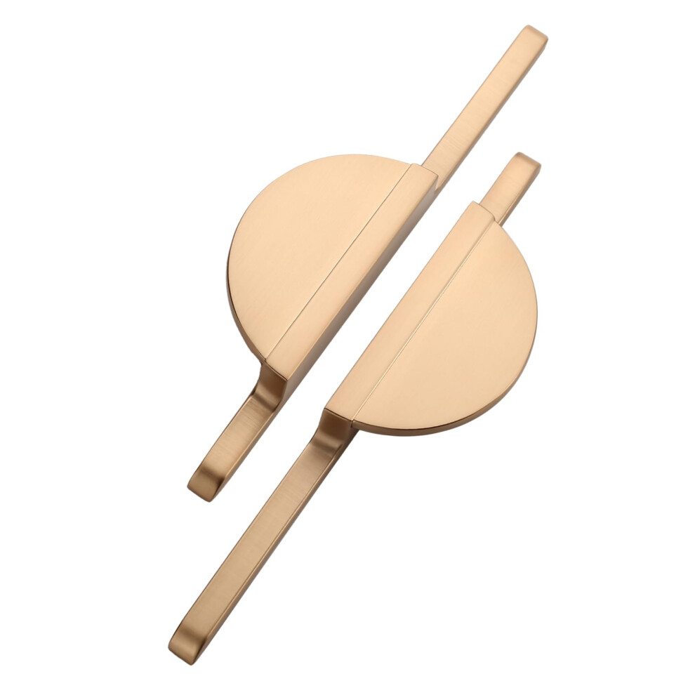 4 Pack Champagne Bronze Cabinet Pulls 64Mm Half Moon Design Kitchen Drawer Handles Durable Zinc Alloy 9771547911234