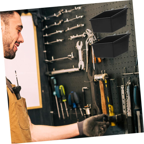 Pegboard Organizer Bins Set of 5, Quick Mount Durable Storage for Garage and Workshop Tools 1