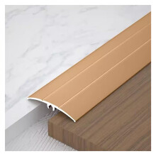 Aluminum Floor Transition Strip Gold 57inch, Low Profile Door Threshold Trim for Laminate and Tile