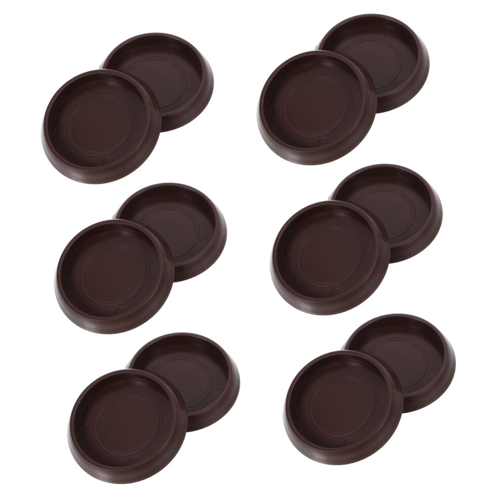 Furniture Caster Cups 12Pcs Rubber Non Slip Floor Protectors For Chairs Tables Anti Scratch Support 9771547911258