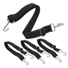 4pcs Adjustable Bungee Straps Heavy Duty Flat Cords with Metal Hooks for Trucks and Luggage