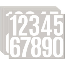 Vinyl Number Stickers 3 Inch White Mailbox Address Numbers Weatherproof Easy Peel for House Doors and Metal Mailboxes