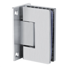 Stainless Steel 90 Degree Frameless Shower Door Hinge, Wall to Glass Mount Clamp Clip for 8‑10mm Bathroom Glass Door