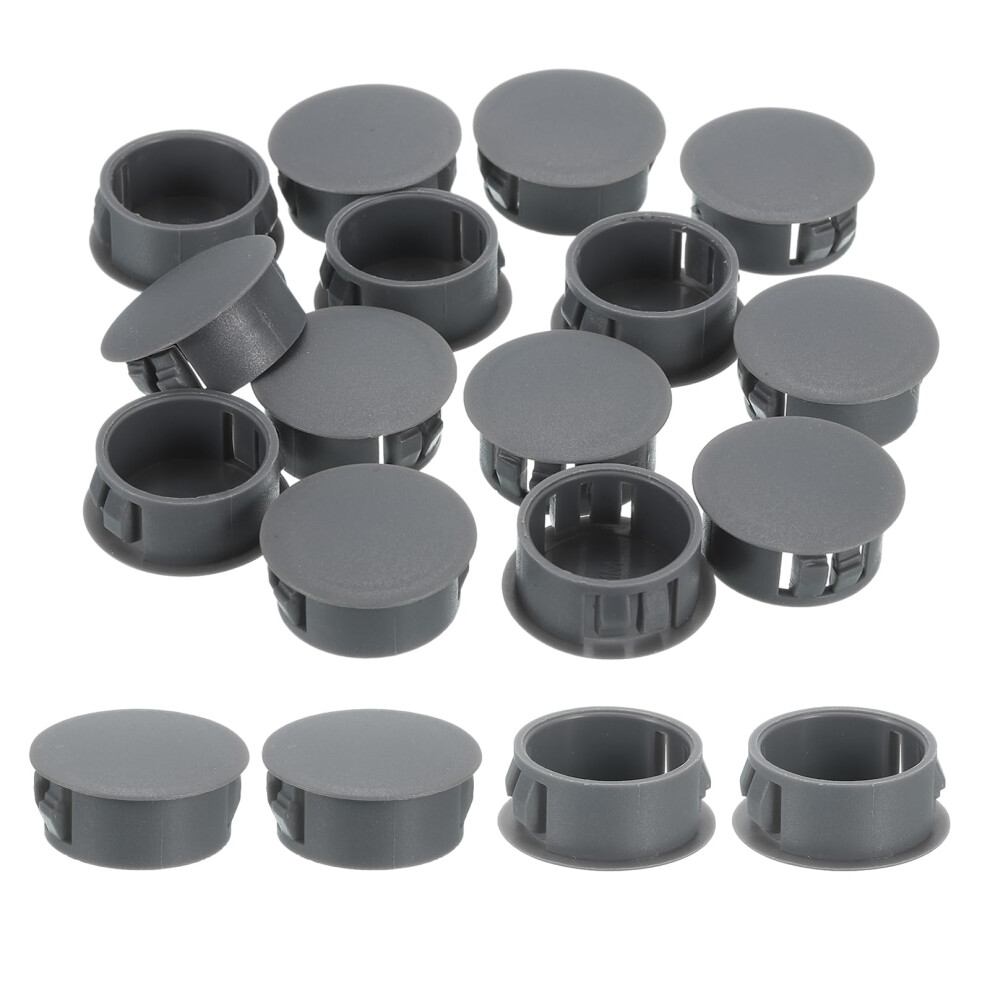 18Pcs 22Mm Gray Nylon Hole Plugs Snapin Flush Type Knockout Covers For Furniture Panels 9330225388180