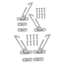 4pcs Stainless Steel Window Restrictor Lock – Child Safety Protection, Tool Installation, Adjustable Angle for Home Security