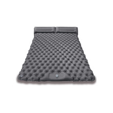 Ultralight Double Camping Sleeping Pad with Builtin Pillow, Quick Inflate, Waterproof TPU Mat for Hiking and Backpacking