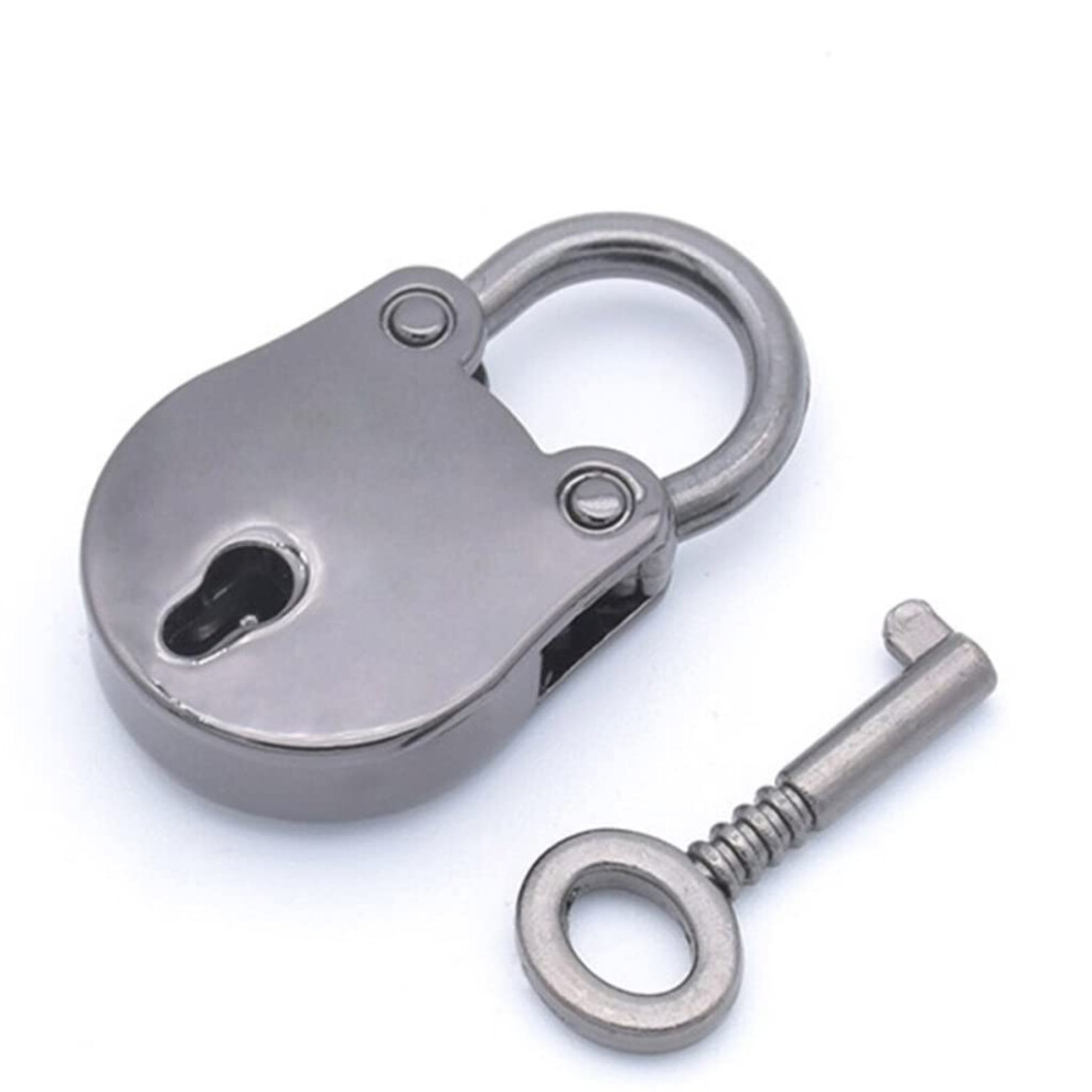Vintage Mini Zinc Alloy Padlock With Keys, Antique Bear Head Lock For Jewelry Box Or Handbags 9351714536462
