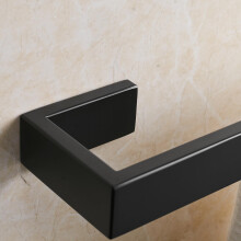 Matte Black Bathroom Towel Bar 24 Inch, Wall Mounted SUS304 Holder, SpaceSaving Modern Style