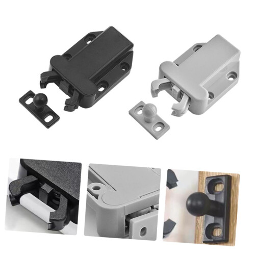4pcs Push Latch for Cabinets, Self Locking Touch Release Design, Easy Install for Cupboards 2