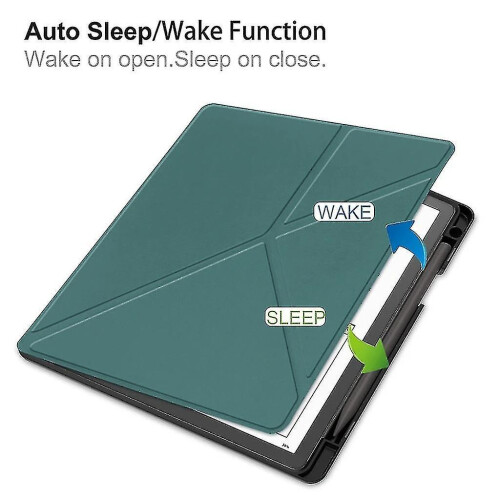 (Dark green) Cover Pu For Kindle Scribe 2022 10.2 Inch E-reader Cover 2