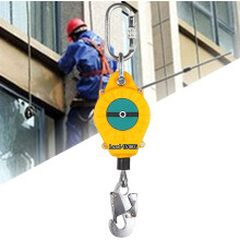 Self Retracting Lifeline 30m Yellow, Safety Harness Lanyard with Instant Locking System for Roofing and Electricians