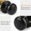 Keyless Privacy Door Knobs 6 Pack, Black Interior Handles for Bedroom and Bathroom, Adjustable Latch 3