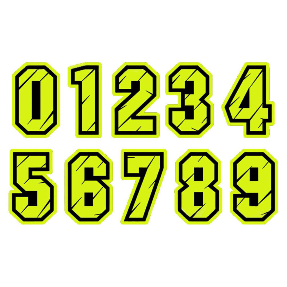 Vinyl Number Stickers Set Waterproof Car Body Decals Self Adhesive House Address Numbers Green 9771547911661