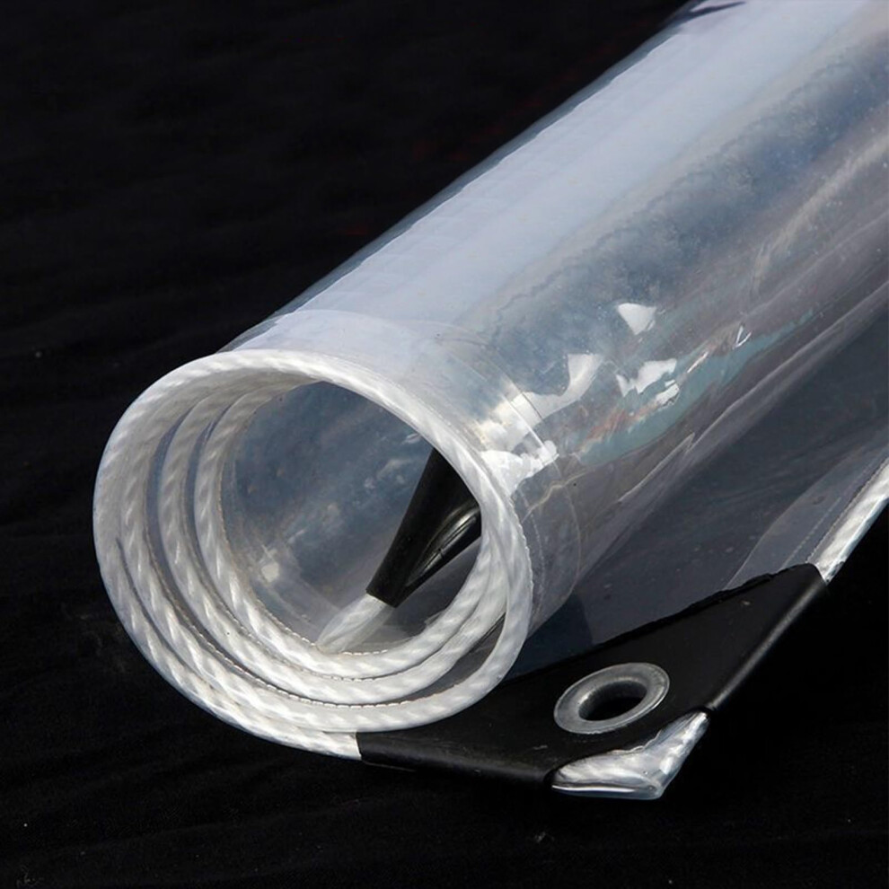 Clear Pvc Tarpaulin 1.2X1.5m Waterproof Plastic Tarp With Reinforced Grommets For Outdoor Rain Protection 9330225388470