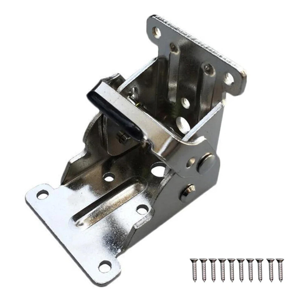 90 Degree Selflocking Folding Table Leg Hinge, Heavy Duty Metal Furniture Hardware Bracket Silver 9771547911791