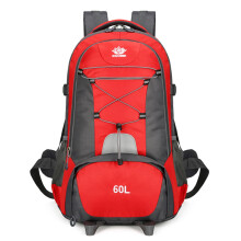 60L Hiking Backpack for Travel and Camping, Durable Nylon with Shoe Compartment and Laptop Sleeve