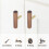 Wood Cabinet Knobs Black Walnut Drawer Pulls with Brass Base, Smooth Grip Minimalist Design 70mm 5