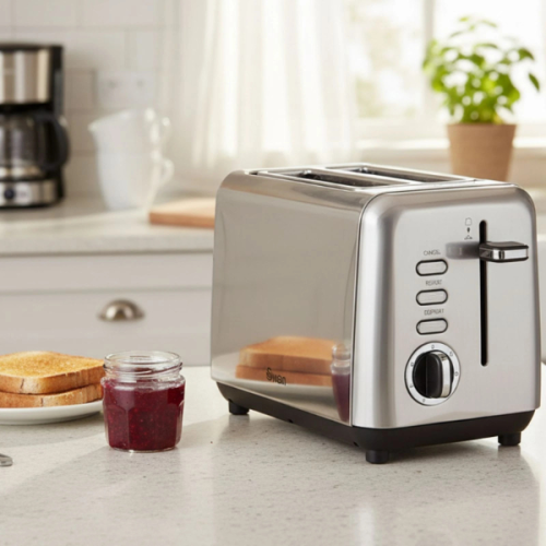 Swan Swan 2 Slice Toaster Grey with Removable Crumb Tray