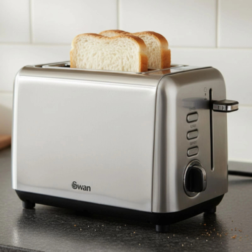 Swan Swan 2 Slice Toaster Grey with Removable Crumb Tray 1