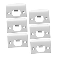 6pcs Stainless Steel Door Hole Cover Plate Set, Rust‑Resistant Strike Plate Filler for Quick Door