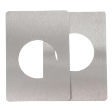 2pcs Stainless Steel Door Reinforcement Plates with Peel‑and‑Stick Installation for Knob