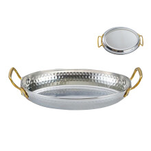 Stainless Steel Saucepan 304 Double Handled Oval Pan for Fish and Seafood Even Heat Distribution Durable Cookware