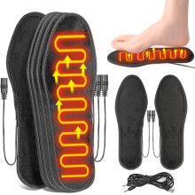 Heated Insoles USB Rechargeable Electric Foot Warmers for Men and Women Outdoor Ski Fast Heating (3536)