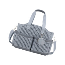 Stylish Quilted Bag with Insulated Compartment Waterproof-Blue