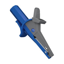 Safety Test Clip with 4mm Protective Banana Socket-gray blue