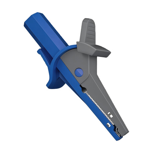 Safety Test Clip with 4mm Protective Banana Socket-gray blue