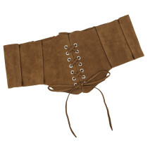 Victorian Laceup Waist Belt Sueded Texture Waist- To color