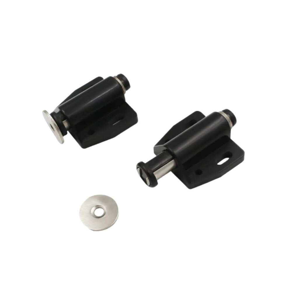 Black Magnetic Push Open Cabinet Latch With Strong Magnet, Adjustable Touch Lock For Furniture Doors 9351714537193
