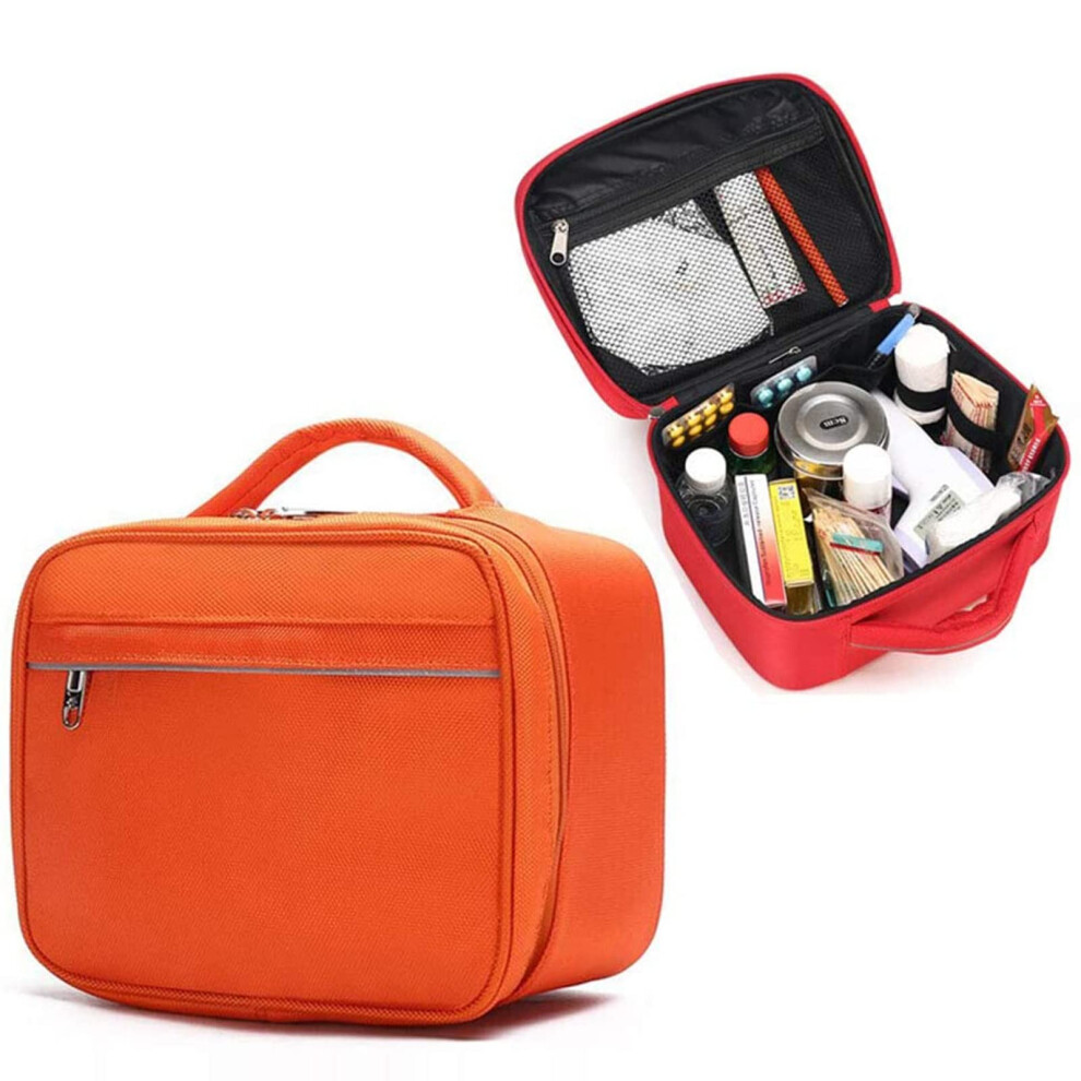 First Aid Kit Bag Waterproof Oxford Emergency Medical Backpack Large Capacity Travel Organizer Orange