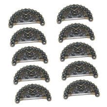 10pcs Vintage Copper Cabinet Knobs and Antique Drawer Pulls for Wardrobes Durable Decorative Design