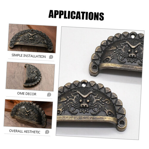 10pcs Vintage Copper Cabinet Knobs and Antique Drawer Pulls for Wardrobes Durable Decorative Design 1