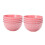 8 Pack Pink Plastic Rice Bowls Set – Reusable Unbreakable Stackable Bowls for Camping and Home Use 1