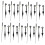 Clock Hands Replacement Kit 10 Sets Plastic Clock Pointer Set for DIY Wall Clock  and Decoration 1